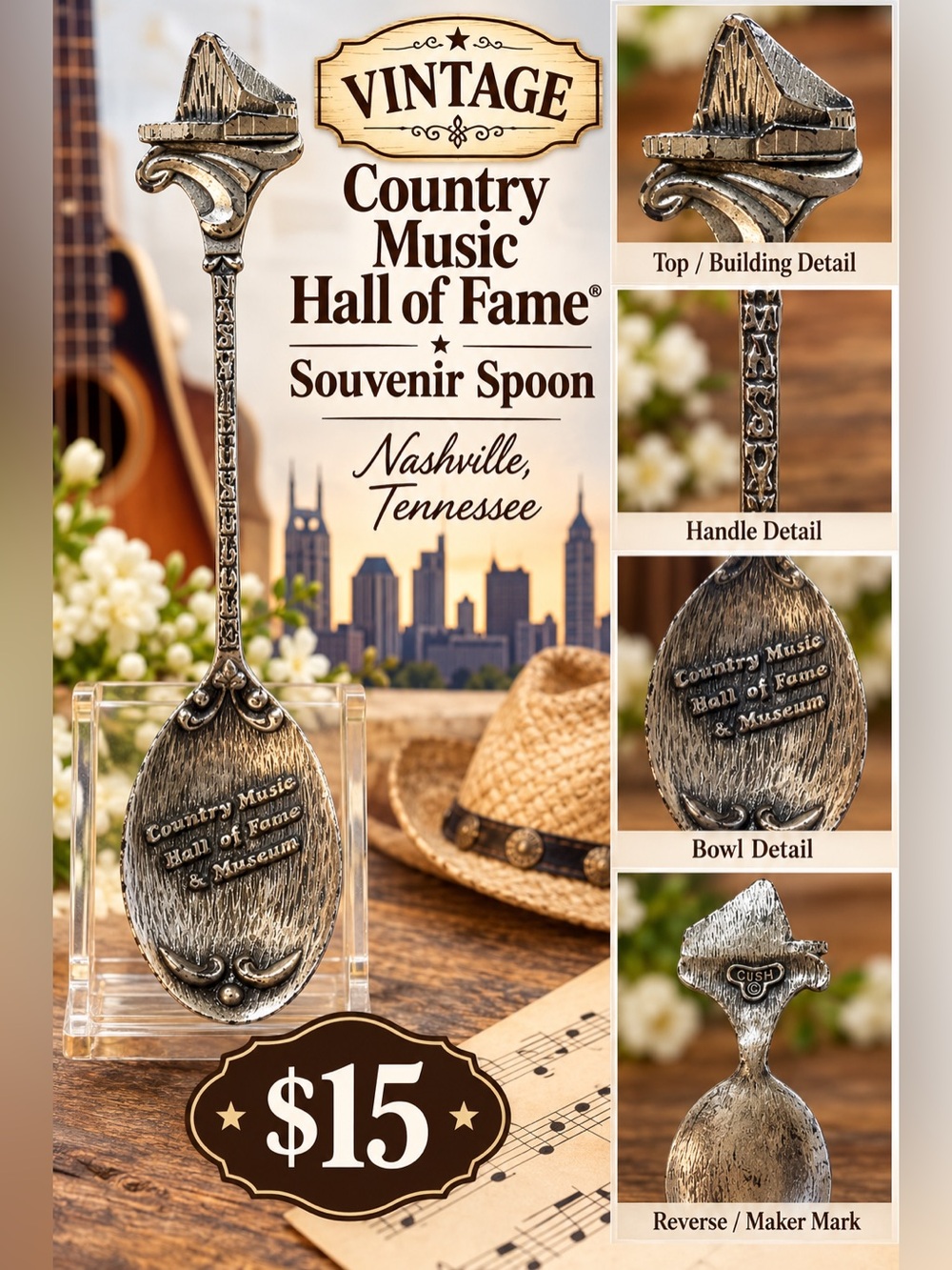 Vintage Nashville collector spoon